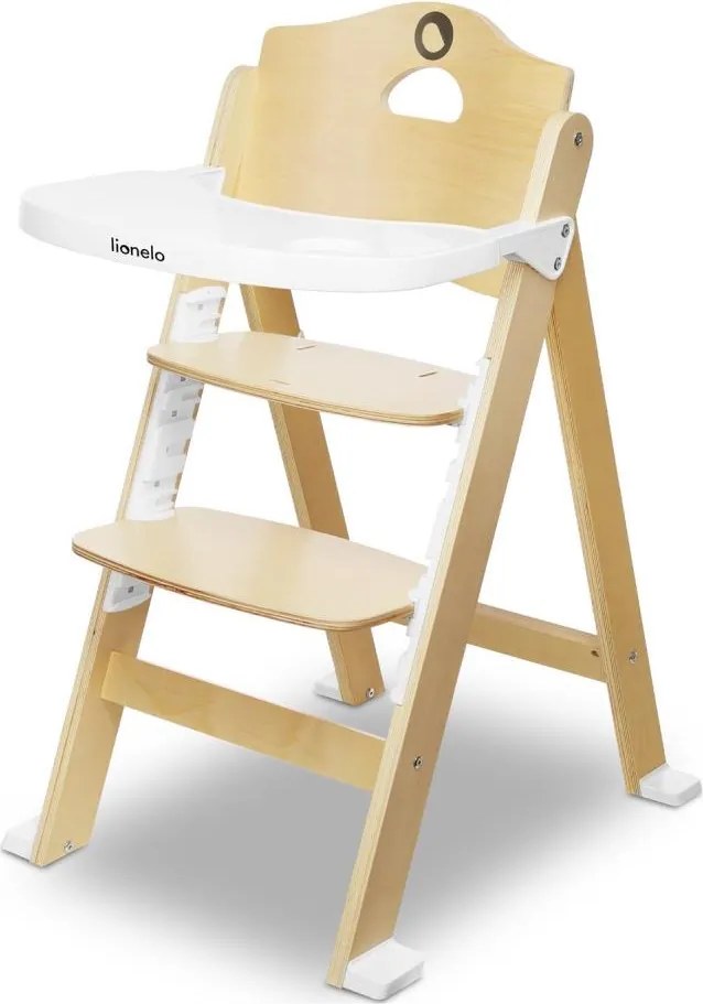 Lionelo - Gyermek etetőszék 3 az 1-ben FLORIS Fehér/Natúr