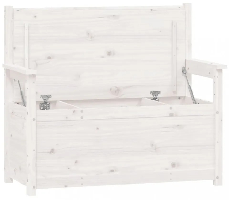 fehér tömör fenyőfa pad 112,5 x 51,5 x 96,5 cm