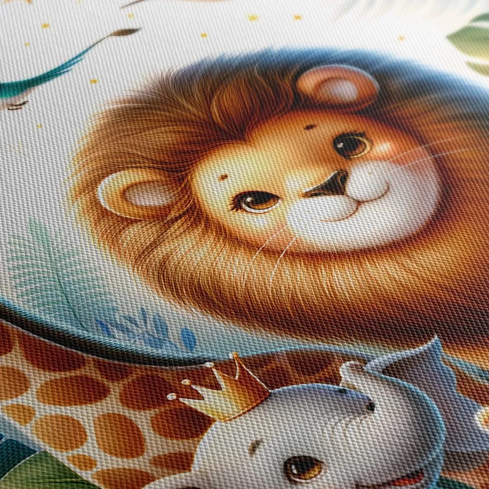 Kép a dzsungel királya és aranyos barátai