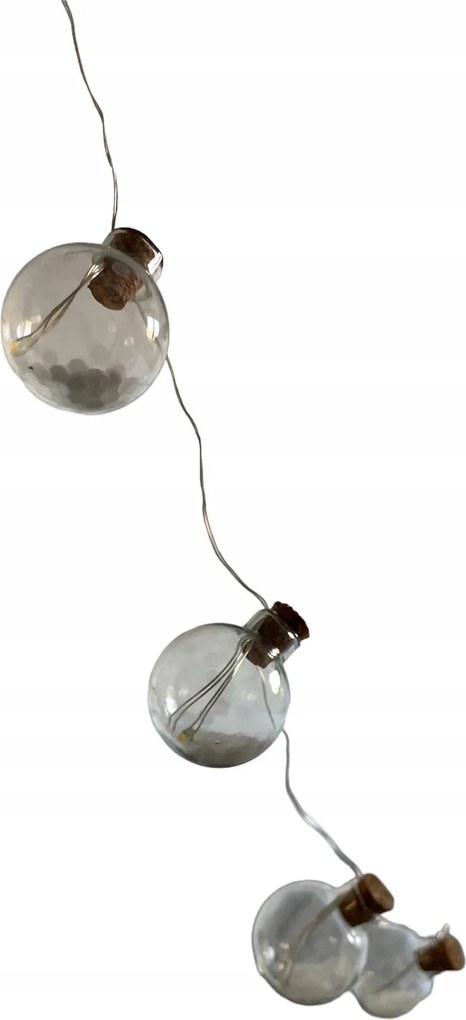 Üveggolyók Bombák Led Lámpák 15db Lánc