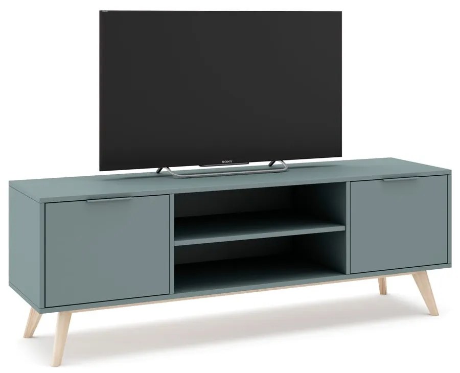 Zöldesszürke TV-állvány 140x53 cm Pisco – Marckeric