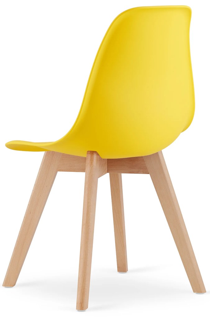 Sárga KITO szék bükkfa lábakkal