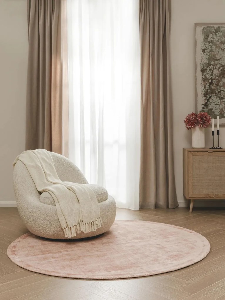 Viscose Rug Round Nova Rose ø 160 cm round