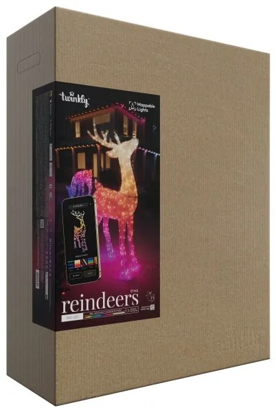 Twinkly TW3RS200SPP-TEU - LED RGBW Dimmelhető kültéri rénszarvas 240xLED IP44 Wi-Fi