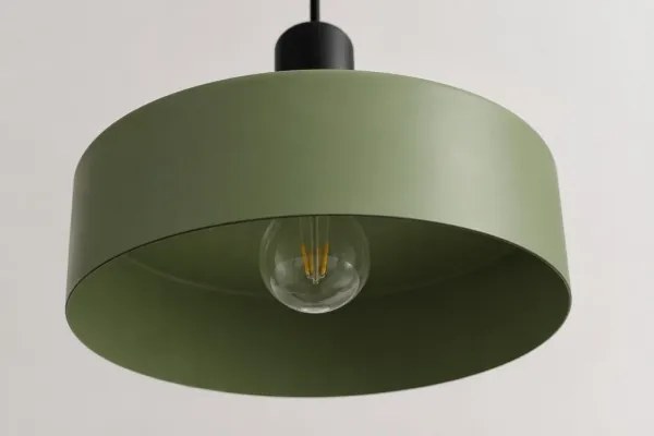 Csillár zsinóron HAKI 3xE27/60W/230V zöld/fekete