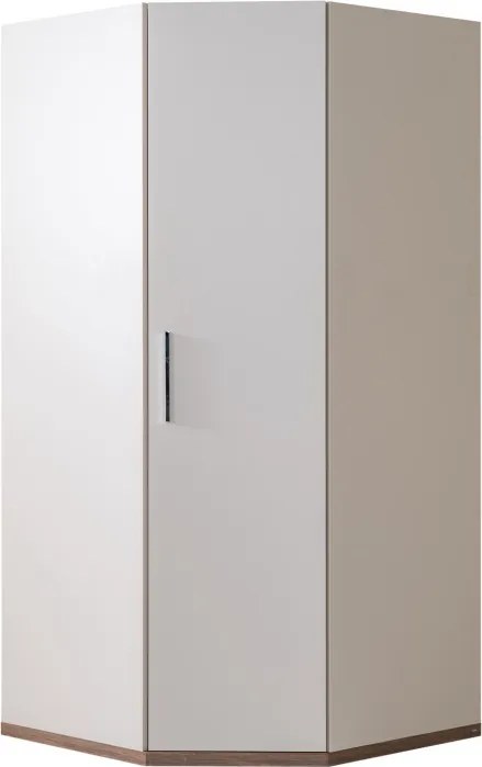 Milano gardróbszekrény, fehér-barna, 95 cm