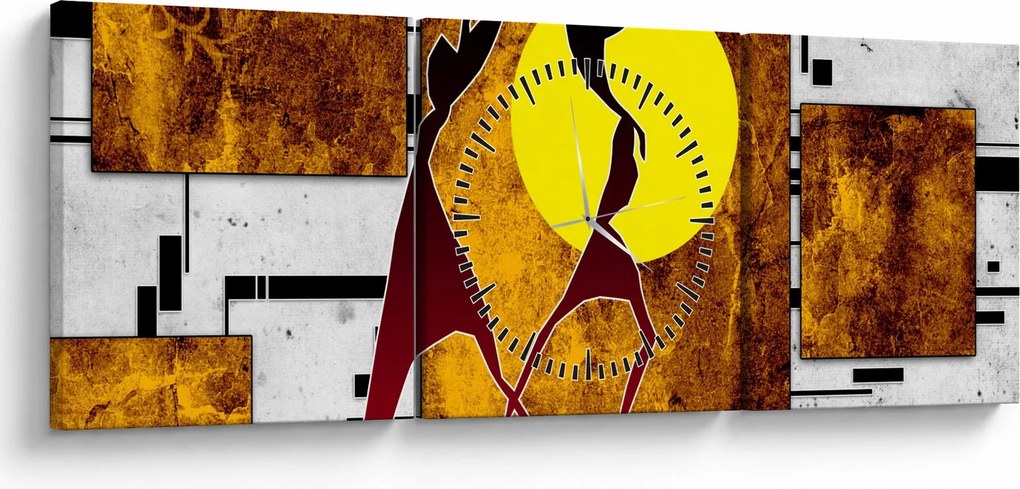Egy őskori festmény képe (órával) (90x30 cm)