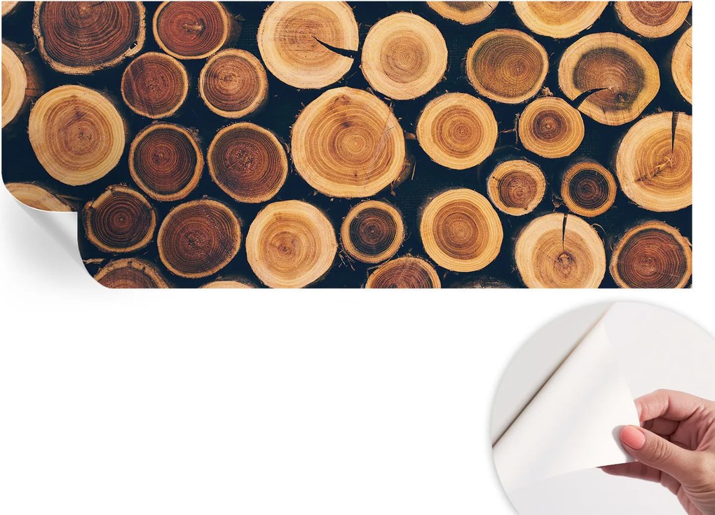 Dekoratív Öntapadós Tapéta Divatos Minták Fa körök 250x104 cm