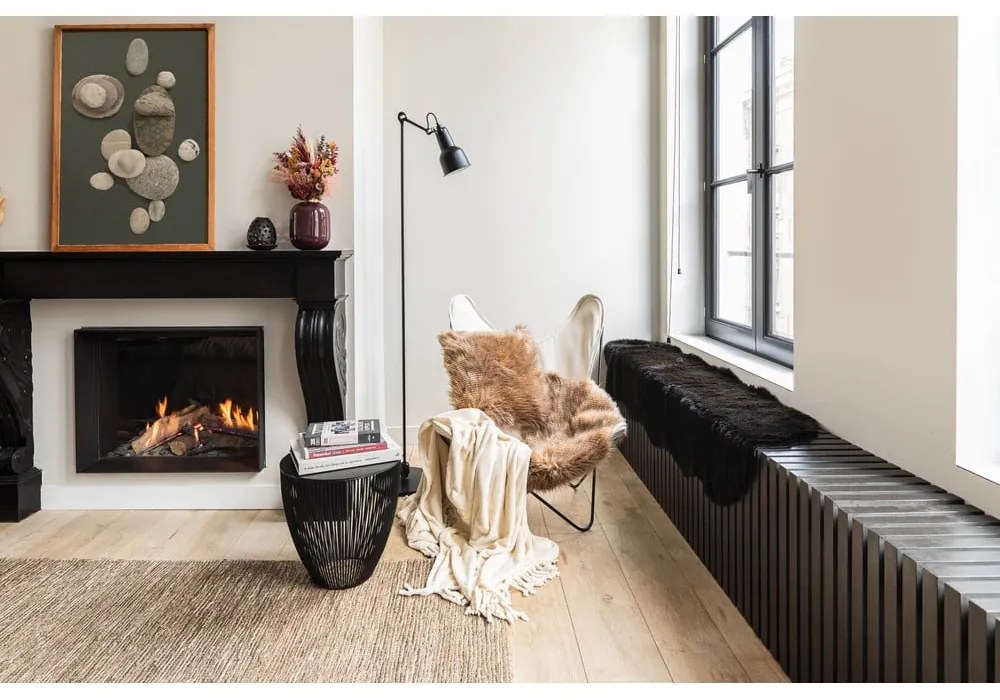 Fox fekete műszőrme, 50 x 80 cm - Tiseco Home Studio