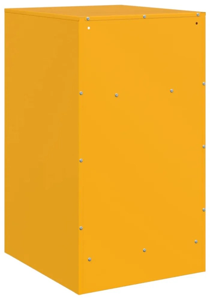 2 db mustársárga acél éjjeliszekrény 34,5 x 39 x 62 cm