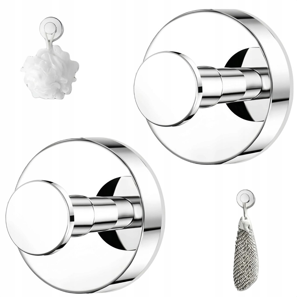 Fali törölközőtartó Szuper Erős Tapadókorongos Üveg Máz 2db