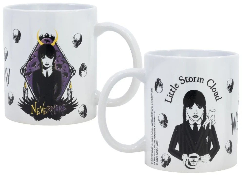 Wednesday Nevermore porcelán bögre 325 ml (11 oz) Díszdobozban