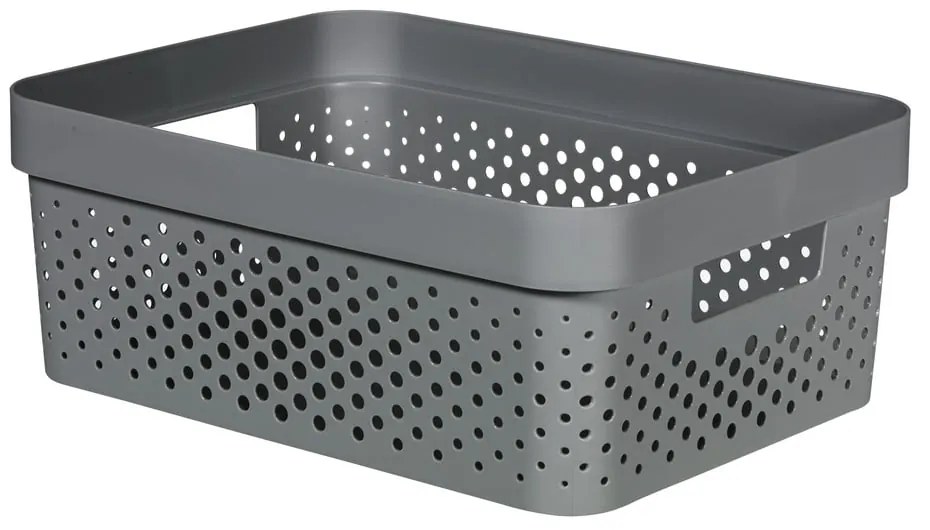 Infinity Dots szürke tárolókosár, 11 l - Curver