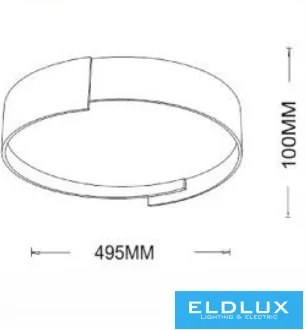 ELDLUX C49-GF Kerek Mennyezeti Lámpa IP20