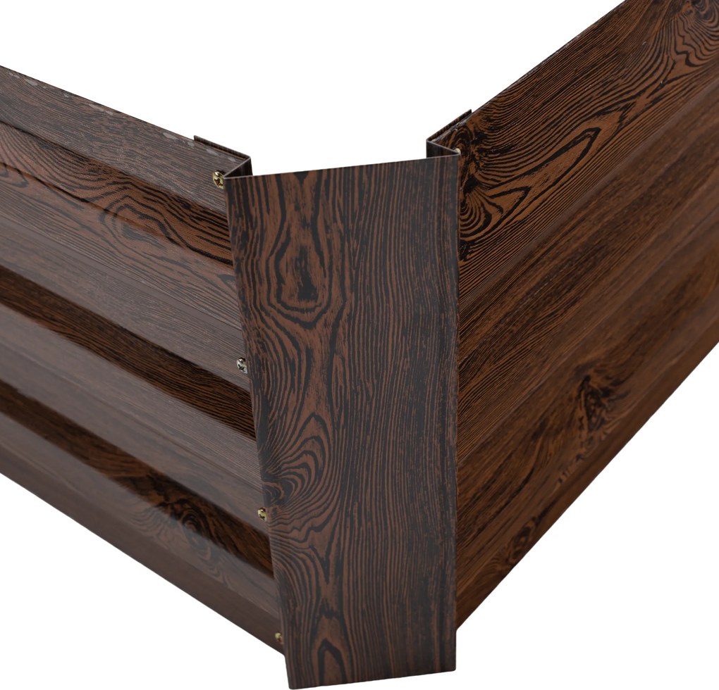 Magasított virágágy, barna, acél, NONKY TYP 7