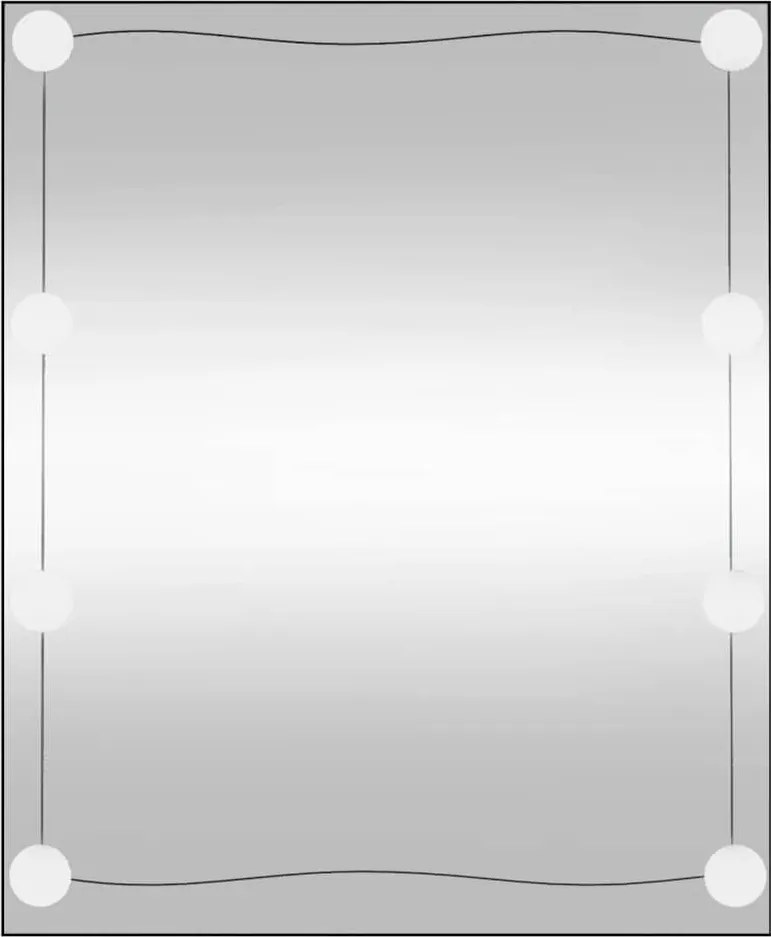 vidaXL téglalap alakú üveg falitükör LED fényekkel 50 x 60 cm