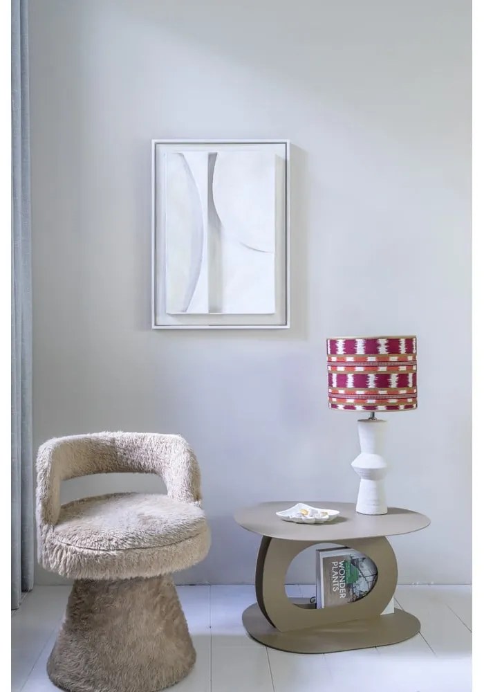 Bézs fém dohányzóasztal 55x66 cm Tonda – Spinder Design