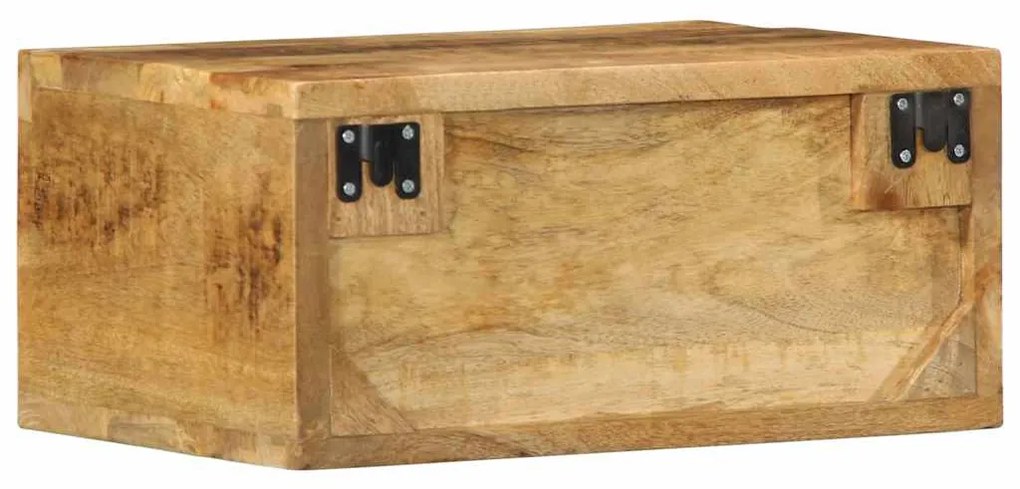 tömör nyers mangófa falra szerelhető TV-szekrény 40x30x19 cm