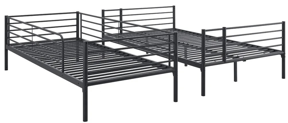 Ifjúsági Emeletes Ágy Fekete Színben. 90x200 cm TRES