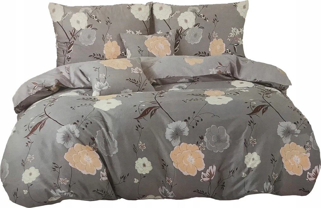 Ágyneműhuzat 200x220 Pamut Szatén Ágyneműhuzat Garnitúra 2 Párnahuzat Virágok