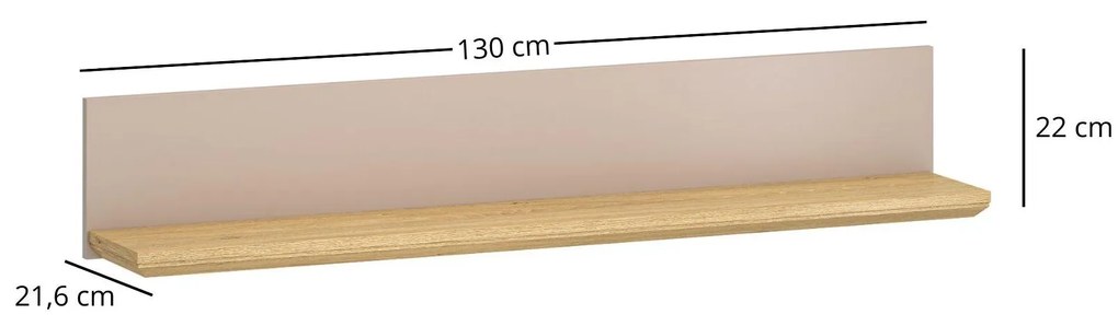 Fali polc Indices 1 (taupe + kő tölgy) . 1116866