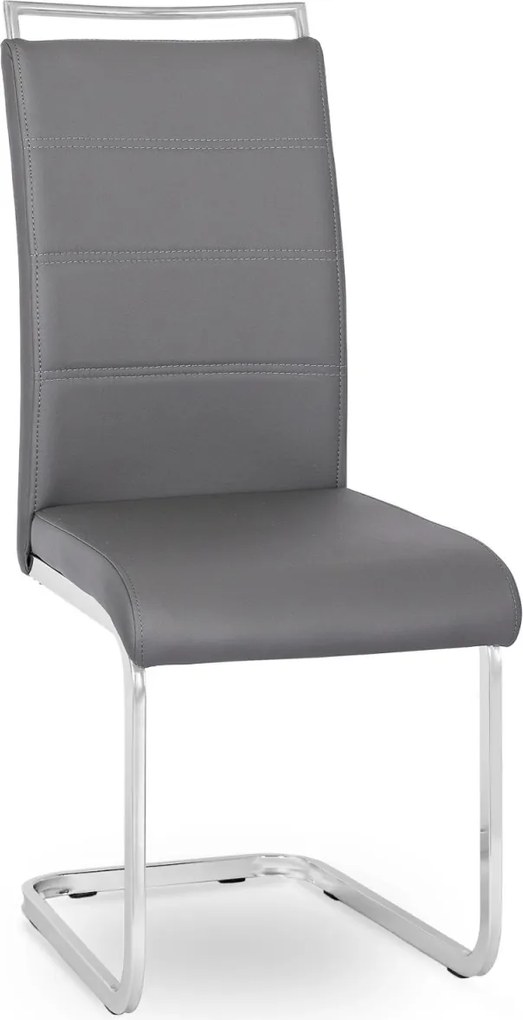 Szék szürke színben, műbőr kárpitozással. LOCA