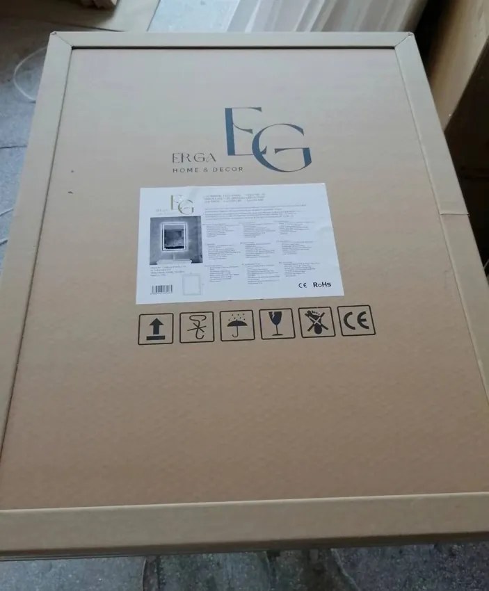 Erga Harper, LED tükör 100x80cm, 2760 lm, 6500K, első/hátsó világítás, ERG-V01-113-1080-00