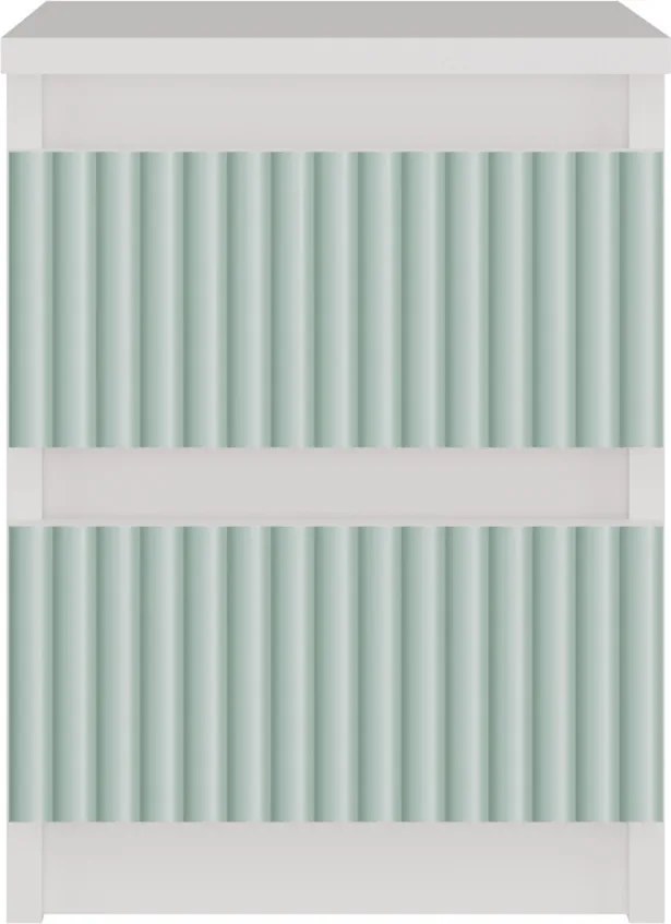 MIX M2 ARTEO éjjeliszekrény, 30x40x30 cm, fehér-mentazöld