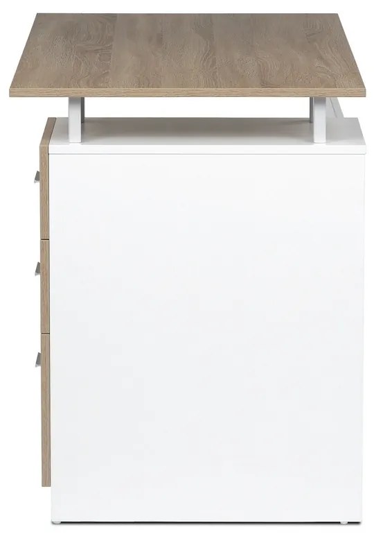 Irodai asztal 3218 SON, fehér és sonoma tölgy