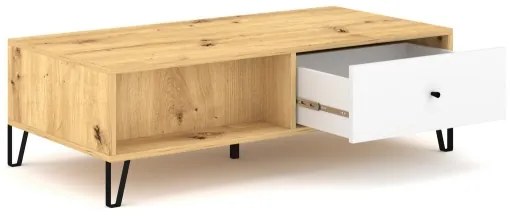 Dohányzóasztal SULA artisan tölgy/fehér