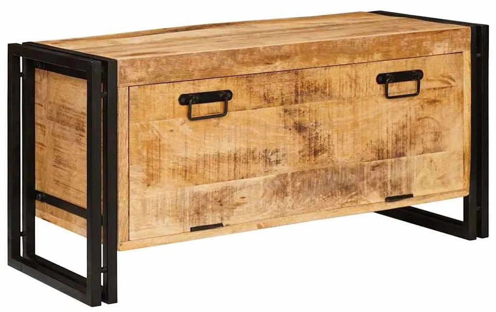 Cipőszekrény polcokkal Barna 90 x 38 x 45 cm tömör mangófa