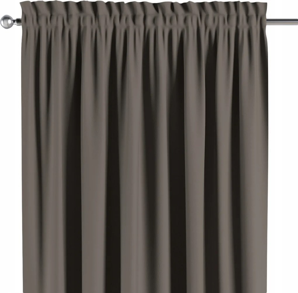 Csatornafüggöny frufruval 1 db 130x260cm barna