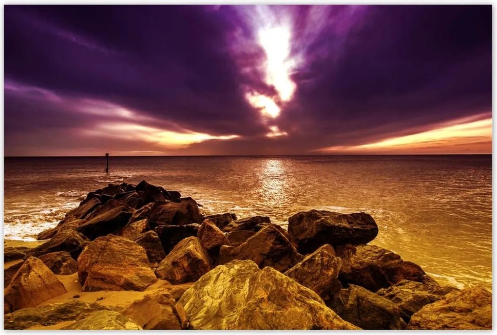 Poszterek 120x80 Lila ég Tenger