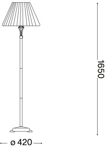 Ideal Lux - Állólámpa FIRENZE 1xE14/40W/230V arany