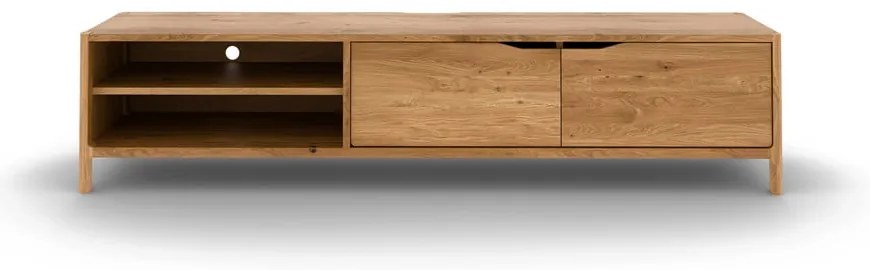 Natúr színű tölgyfa TV-állvány 200x48 cm Twig – The Beds