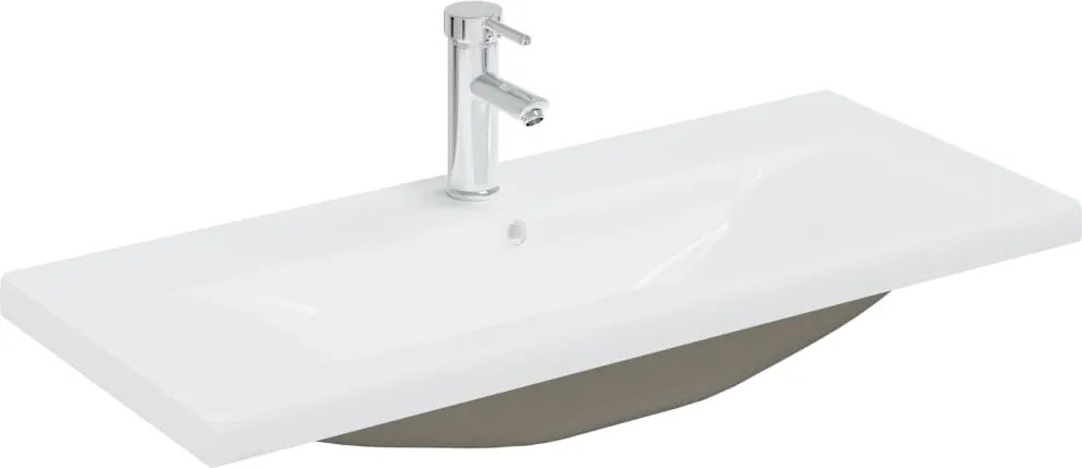 vidaXL fehér kerámia beépíthető mosdókagyló csapteleppel 91x39x18 cm