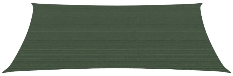 sötétzöld HDPE napvitorla 160 g/m² 5 x 6 m