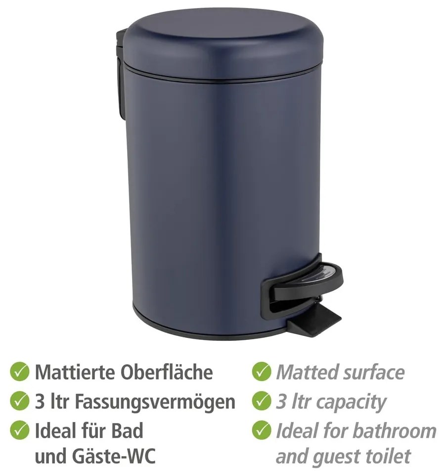Acél pedálos szemetes 3 l Leman – Wenko