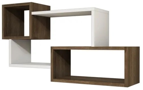 AFRO fali polc 51x90,6 cm fehér/barna