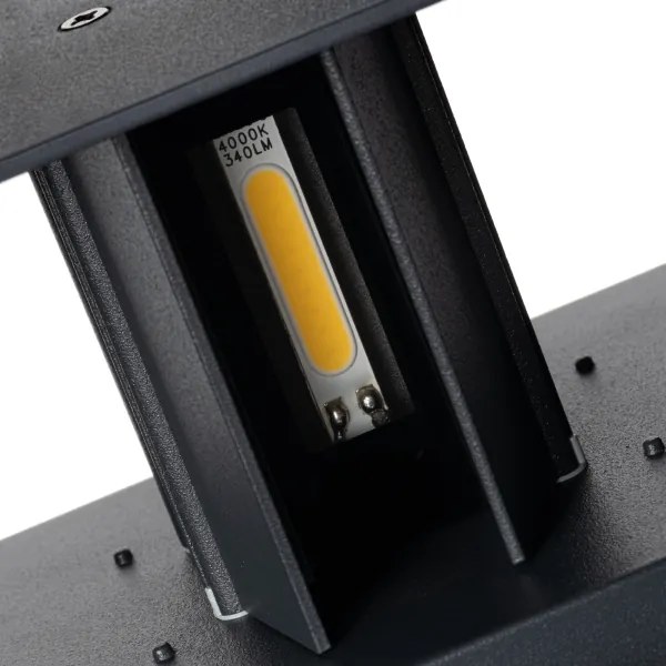 Kanlux 28995 - REKA kültéri LED fali lámpa érzékelővel LED/7W/230V IP54 antracit