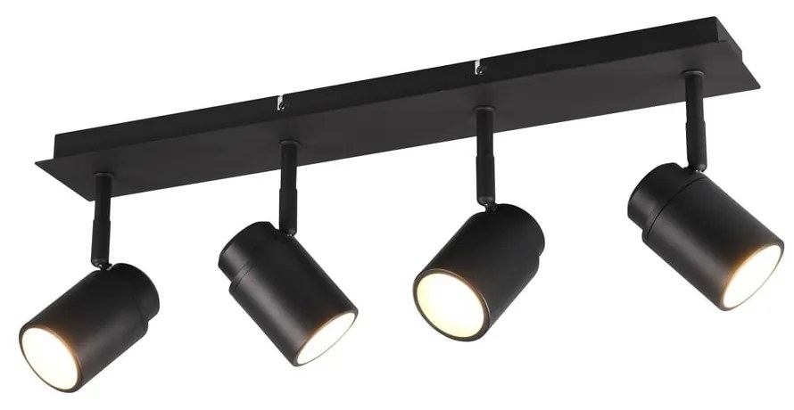Matt fekete fém spotlámpa 19x52 cm Angelo – Trio