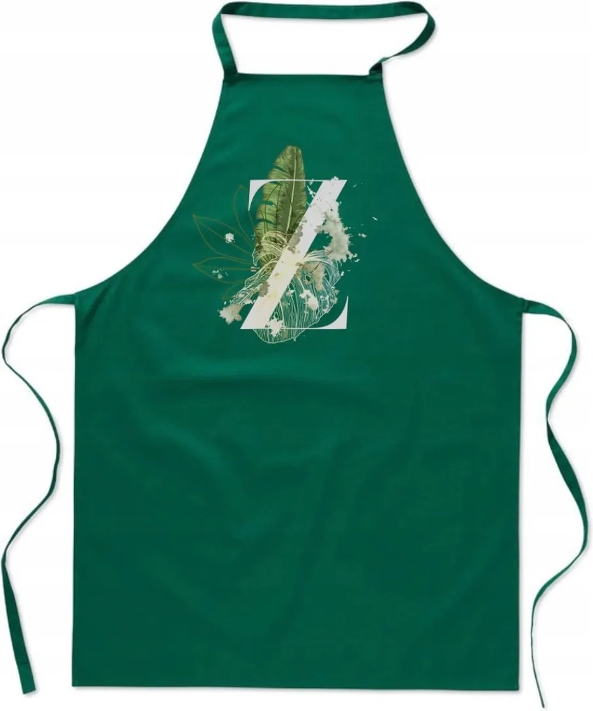 Konyhai Kötény zöld Betű Zsuzsa névvel Genzie FA_396_z