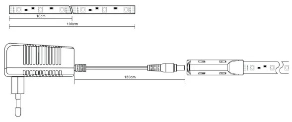 Globo 39016 - LED RGB Dimmelhető szalag LED/6W/230V + + távirányító 1m