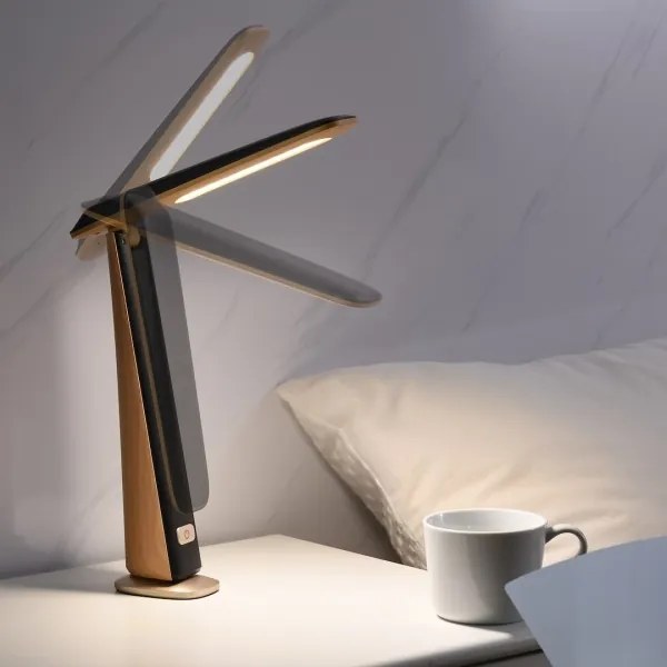 LED dimmelhető, tölthető asztali lámpa TOP LED/4W/5V 1800 mAh 3000/4000/5000K barna/fekete