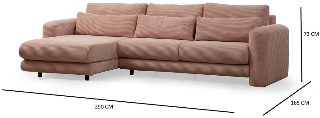 Sarokkanapé Lily Balos Pink