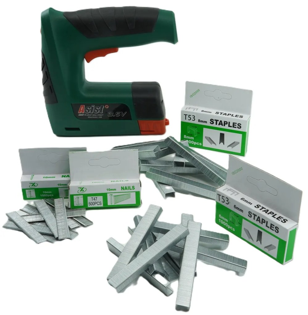 Akkumulátoros tűzőgép 3,6V tartozékokkal ASIST AE2ST03DN