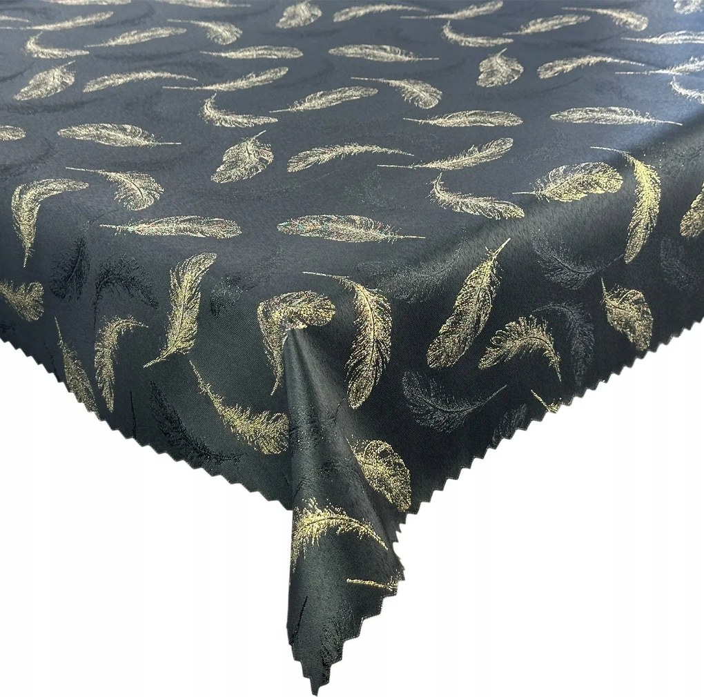 Abrosz Kétoldalas Foltálló Karácsonyi Fekete Arany Toll 110x160 cm