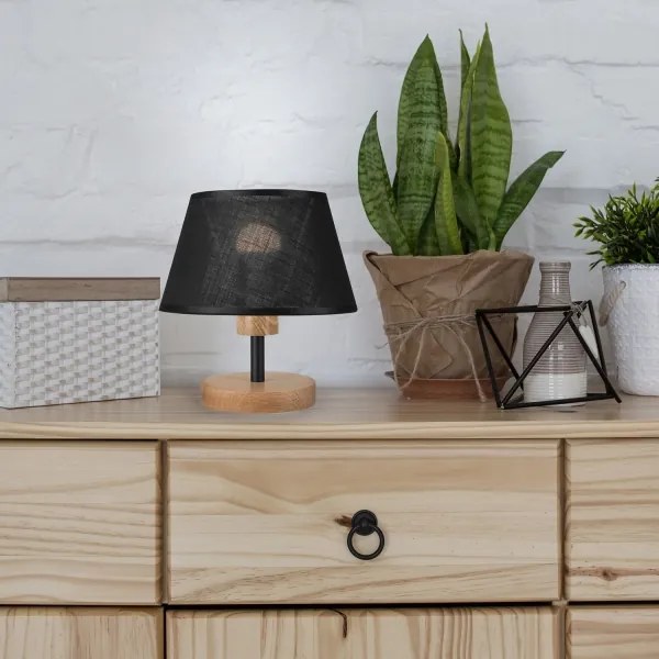 Brilagi - LED Asztali lámpa ANTHONY 1xE14/40W/230V tölgy/fekete