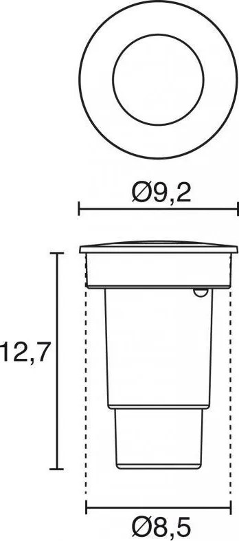 NOVOLUX 557B-G21X1A-02 BELGRADO-9 Kültéri Talajba Építhető Lámpa Fekete GU10 IP67