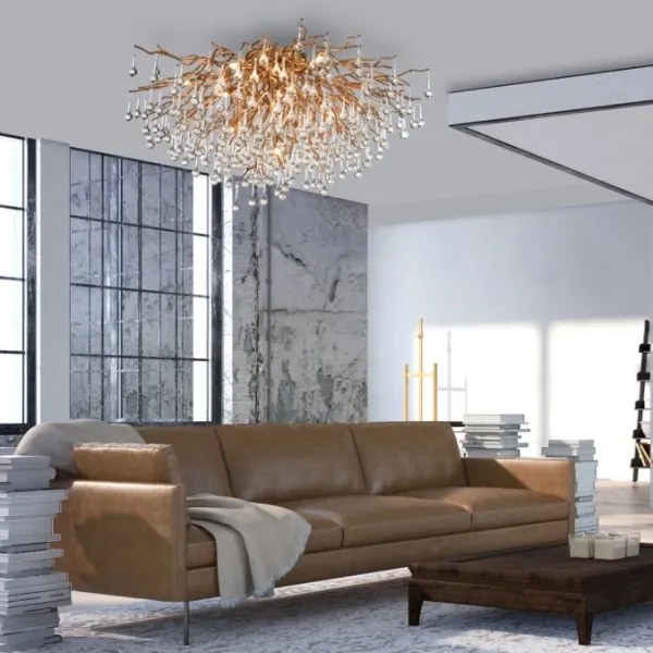 Paul Neuhaus 8092-11 - Felületre szerelhető csillár ICICLE 14xG9/40W/230V átm. 100 cm réz